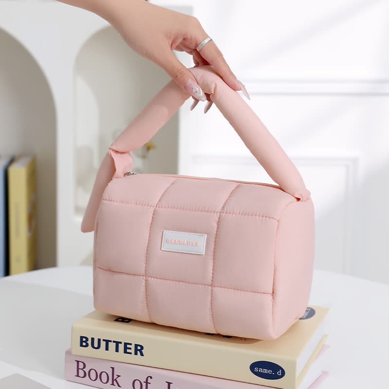 Dopamine Tote Makeup Bag Candy Color Cosmetic Storage Bag Shopping Phone Bag Handheld Makeup Bag Large Capacity