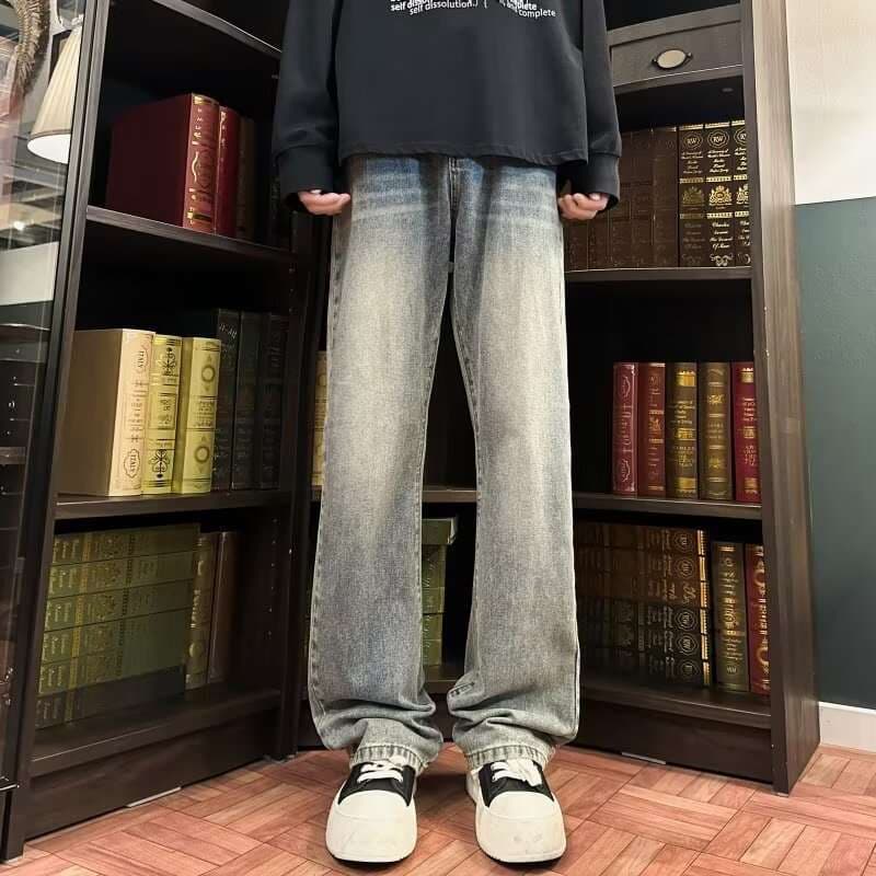 High Street Jeans for Men 2026 Spring/Autumn New Loose Straight Leg Pants Unisex American Retro Jeans