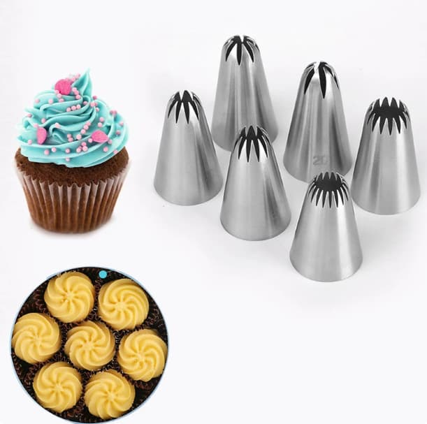 Amazon stainless steel decorating nozzle set cake decorating tool cream glue decorating nozzle eva decorating bag thickened