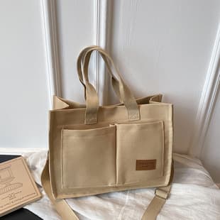 Solid Color New Women's Spring Summer Casual Handbag Ladies Single Shoulder Crossbody 2026 Large Capacity Commute Simple Canvas Bag