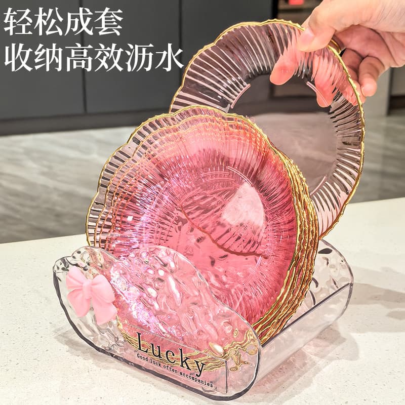 Light Luxury Plastic Home Snack Dish, Bone Spittoon, Dining Table Garbage Bone Plate, Side Dish for Fruits Snacks Dried Fruits