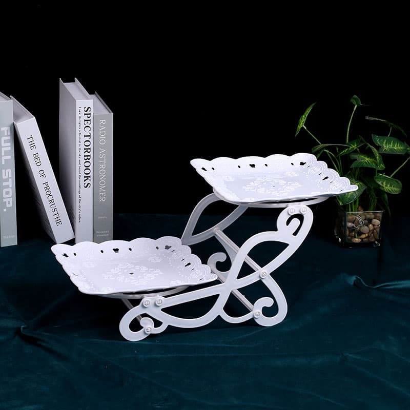 HD Nordic Multi-Layer Fruit Plate Household Dessert Stand Living Room Coffee Table Snack Candy Tray Pastry Dessert Fruit and Vegetable Tableware