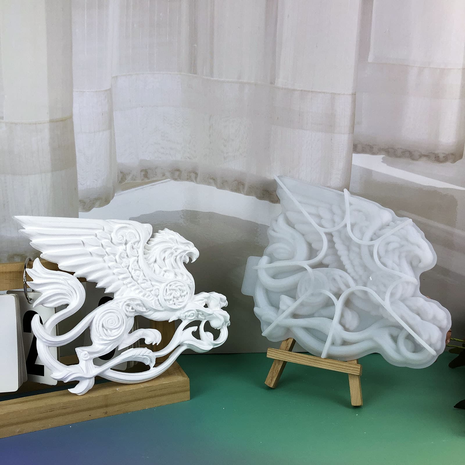 X0553 Pegasus Unicorn Wall Hanging Decoration Desktop Decoration Cement Plaster Mold DIY Silicone Mold