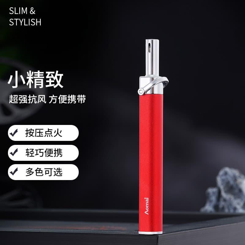 The new lighter is a small, long and exquisite lighter. Press to ignite easily, conveniently and creatively. Portable lighter