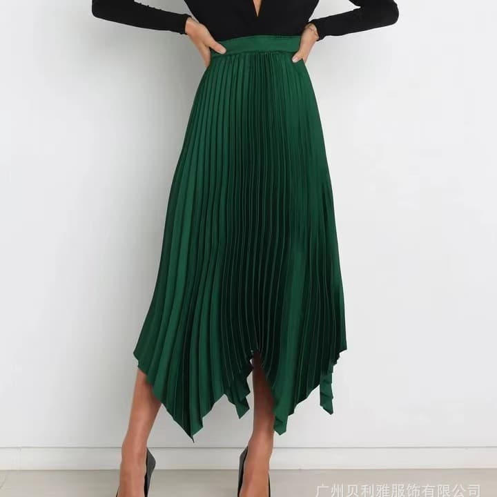 Bellazza Amazon Cross-Border Solid Color High-Waisted Casual Versatile Fashionable Long Dress For Women European And American Style
