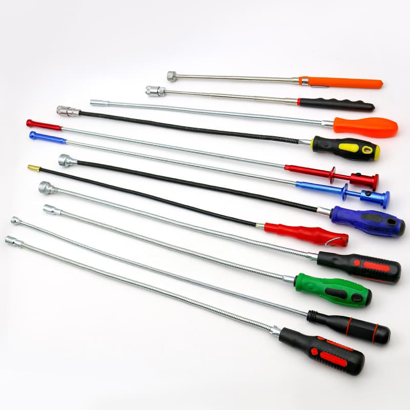 Telescopic Illuminated Suction Stick Pickup Tool, Bendable Pickup Tool, Auto Repair Tool Magnetic Stick, Suction Stick, Suction Rod