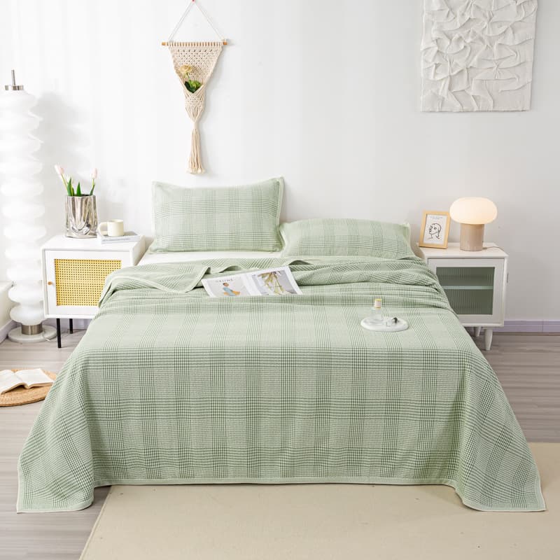 Linen Cooling Mat 3-Piece Set, Foldable Linen-Cotton Bedding, Machine Washable, Summer Student Linen Mat