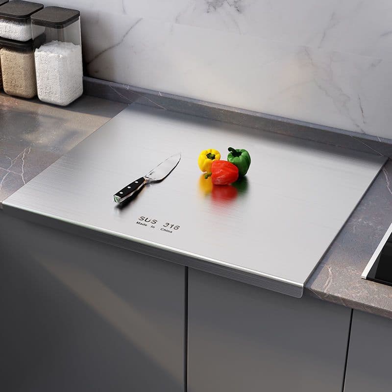 【15,000 Positive Reviews】316 Stainless Steel Panel and Panel Chopping Board Kitchen Household Rolling Thickened Double-sided