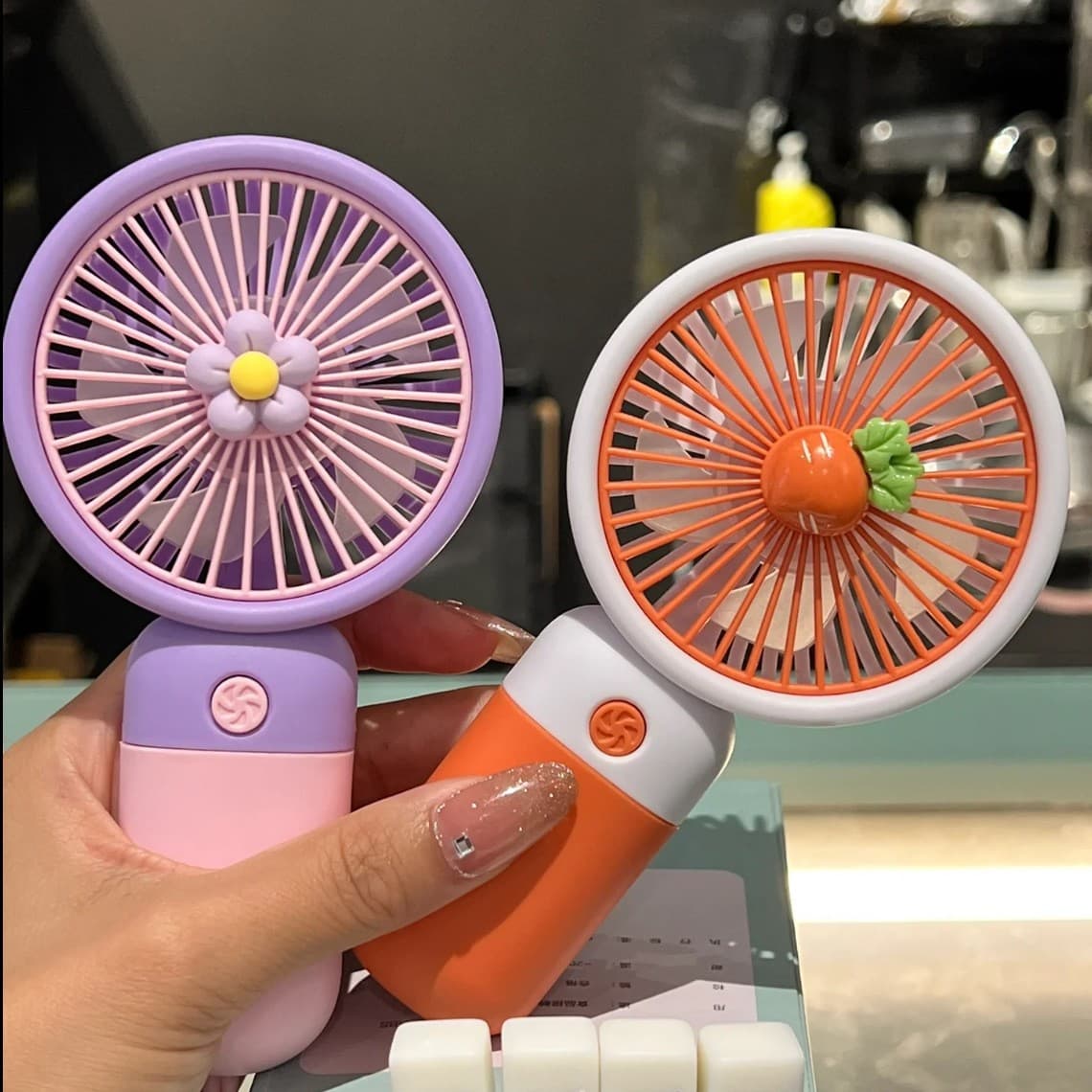 Handheld Mini Fan Logo Rechargeable Portable Mini Fan Souvenir Advertising Promotional Gift Student Prize Wholesale