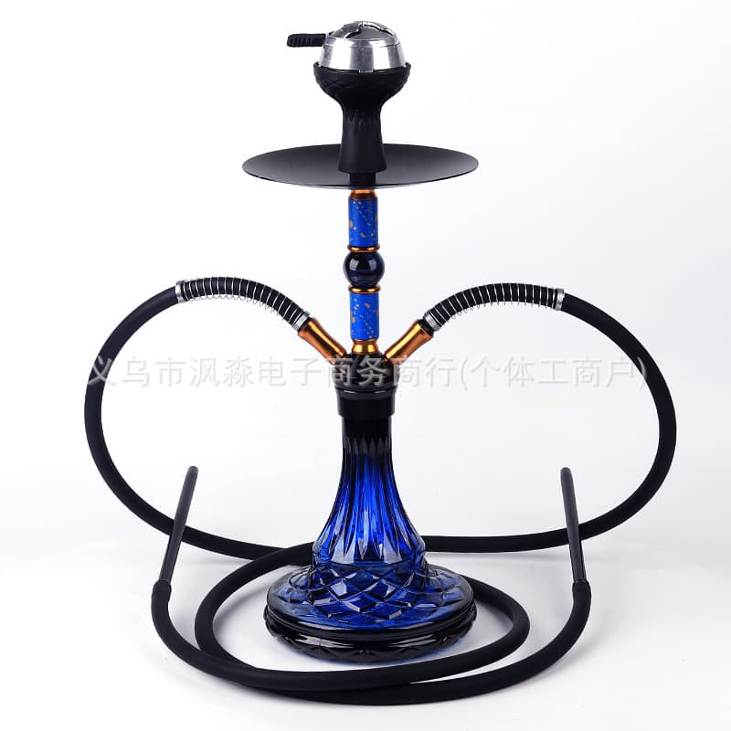 Cross-border Hot Seller in Europe and America, In Stock Arabic Medium Double-Hose Hookah Shisha Set