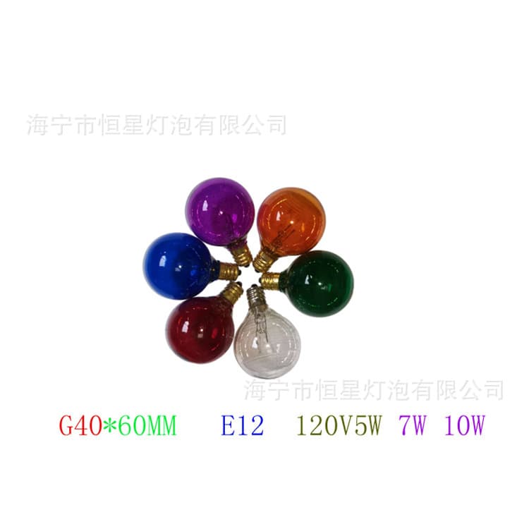 For G40 E12 Colored Bulb Buddha Lamp Red God of Wealth Home Desk Lamp Screw Base Mini Candle Zen E12 Bulb
