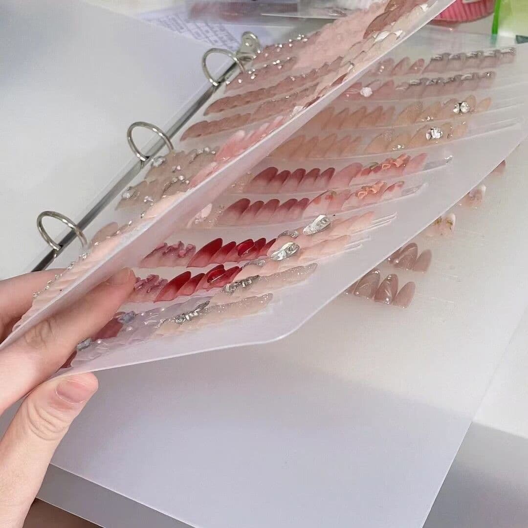 Wearing Nail Storage Book Nail Art Collection Nail A4 Display Board Storage Box Color Card Nail Art Pattern Display Board