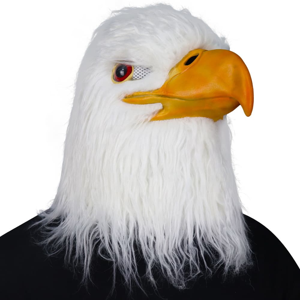 Amazon Hot Selling Bald Eagle Mask Animal Mask Halloween Eagle Mask USA National Bird Bald Eagle