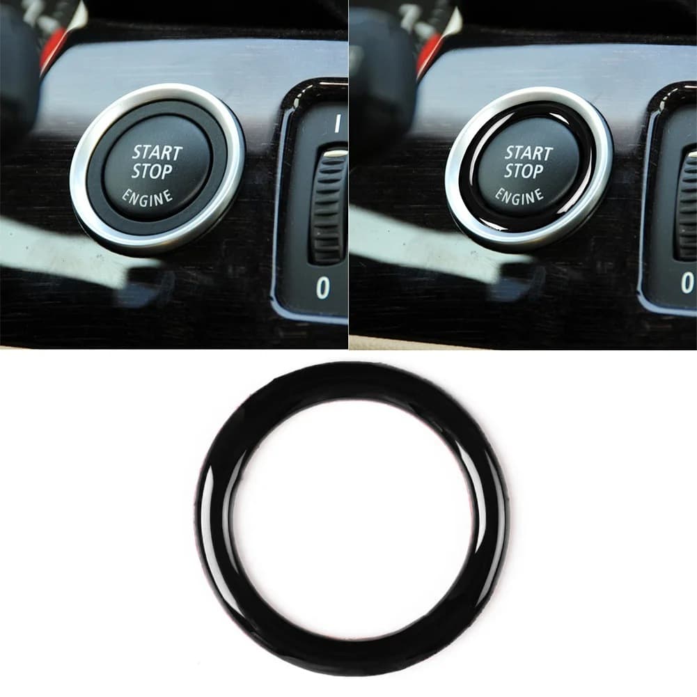Piano Black One-Key Start Decoration Ring for BMW Old 3 Series E90 Car Interior Ignition Ring Accessories