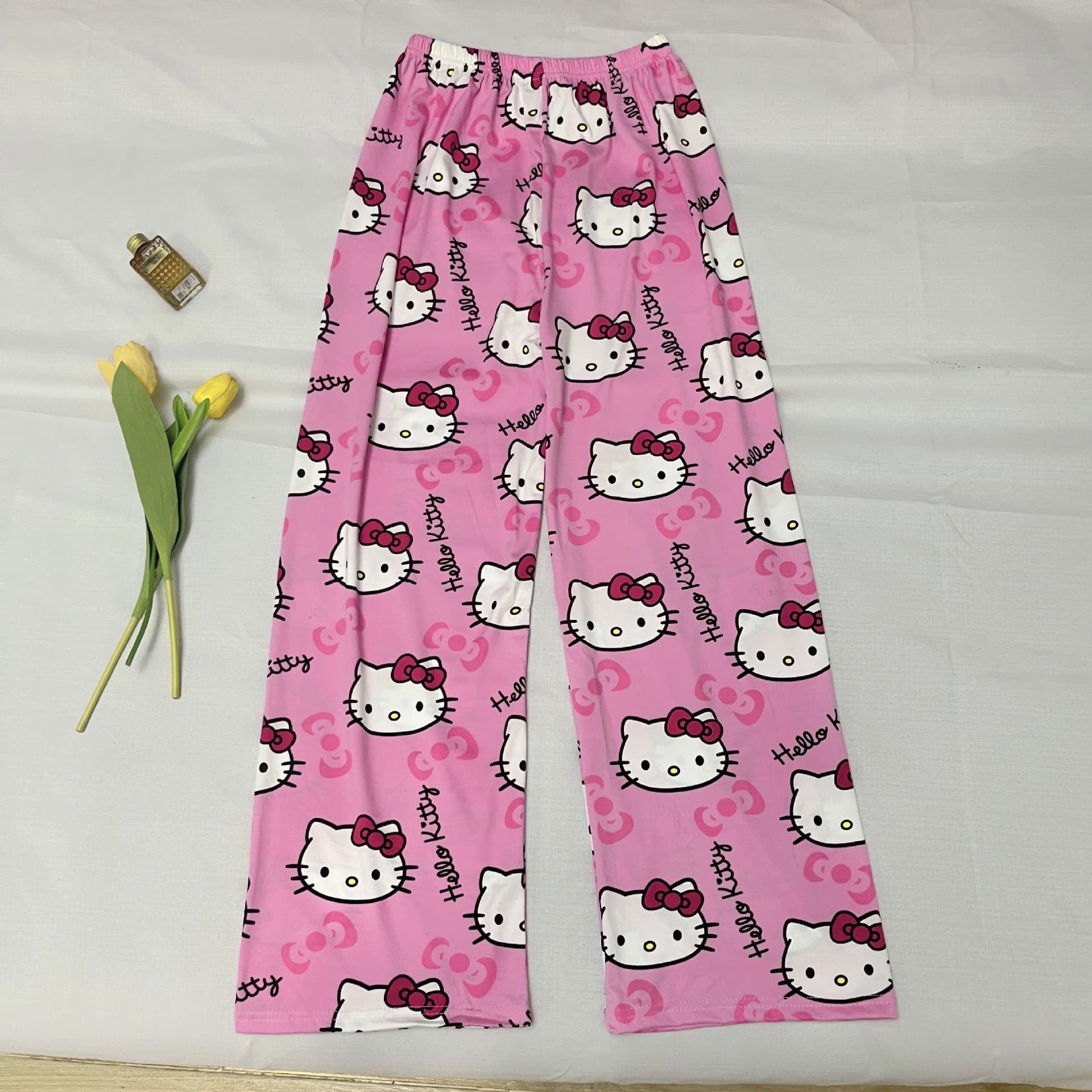 Cartoon Pajama Pants for Women Summer Long Pants Cartoon Casual Walking Pants Wearable Outdoors Air Conditioning Pants Spring/Autumn Thin Home Pants Trendy