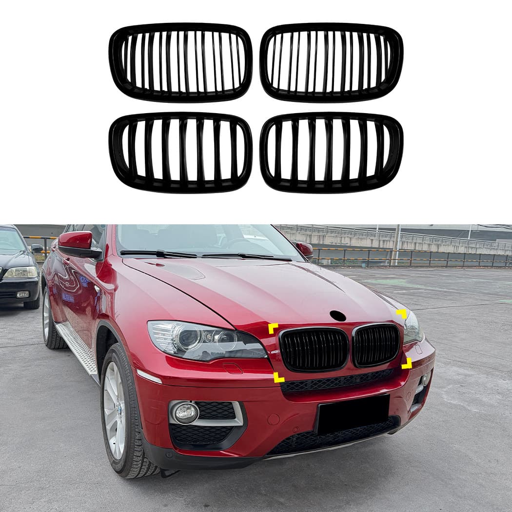 For BMW X5 E70 X6 E71 2006-2013 Single Line Double Line Grille Cross-border Modification