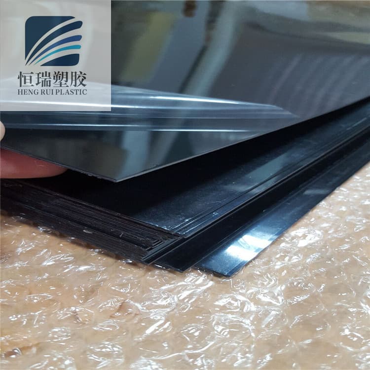 Black ABS sheet, ABS material, white glossy printed board, custom cutting dimensions, engraving, and drilling based on provided designs.
