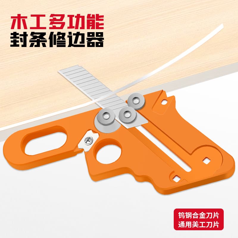 Woodworking Edge Trimmer, Edge Chamfering Tool, Edge Banding Trimmer for Unpainted Boards, Alloy Trimmer Blade