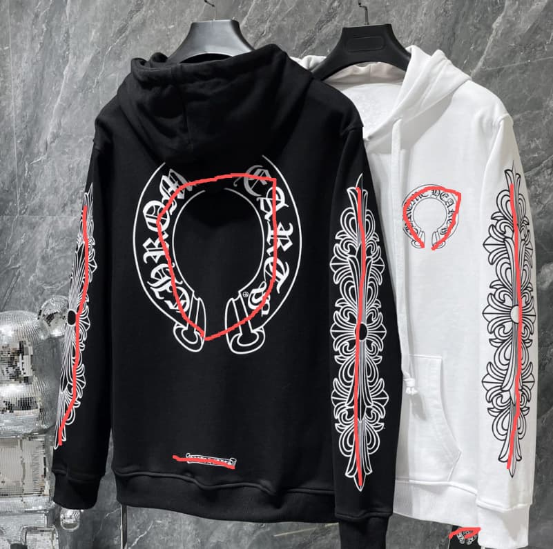 New cross-border correct version chrome Crow Heart classic sweatshirt zipper hooded jacket