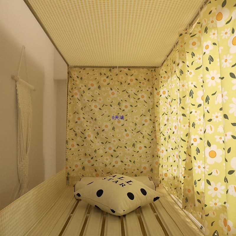 Blackout bed curtain college dormitory bunk bed universal dormitory bed curtain mosquito net all-in-one girl curtain with bracket