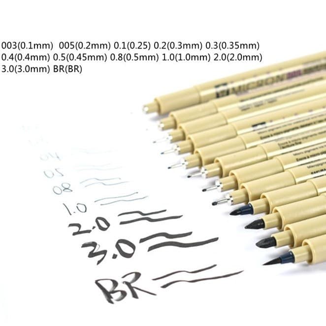 Waterproof Technical Pen, Comic Outlining Hand-Drawing Pen, Art Exam Drawing Pen Set