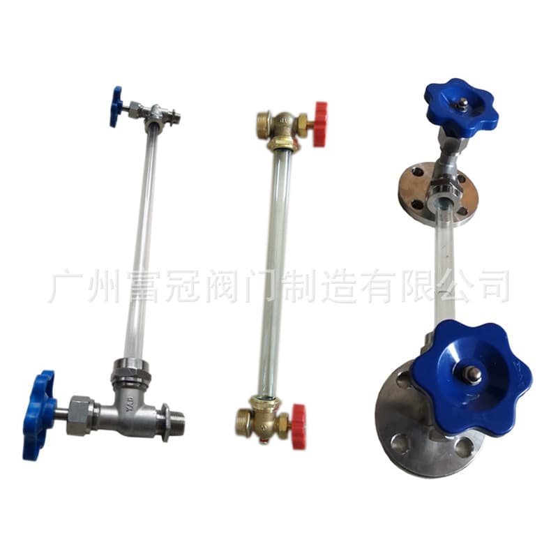 Glass tube liquid level gauge Stainless steel flange oil level gauge Fire water tank pool cock water level gauge with scale