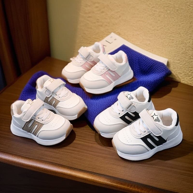 Drop Shipping 2025 Spring Leather Waterproof Children's Agam Shoes Primary School Boys' Sports Running Shoes