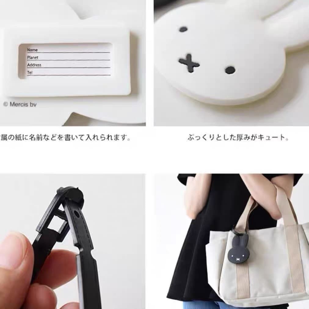 Miffy Luggage Tag Japan Same Style Boarding Pass Luggage Anti-Loss Tag Hanging Pendant for Bags Custom Silicone
