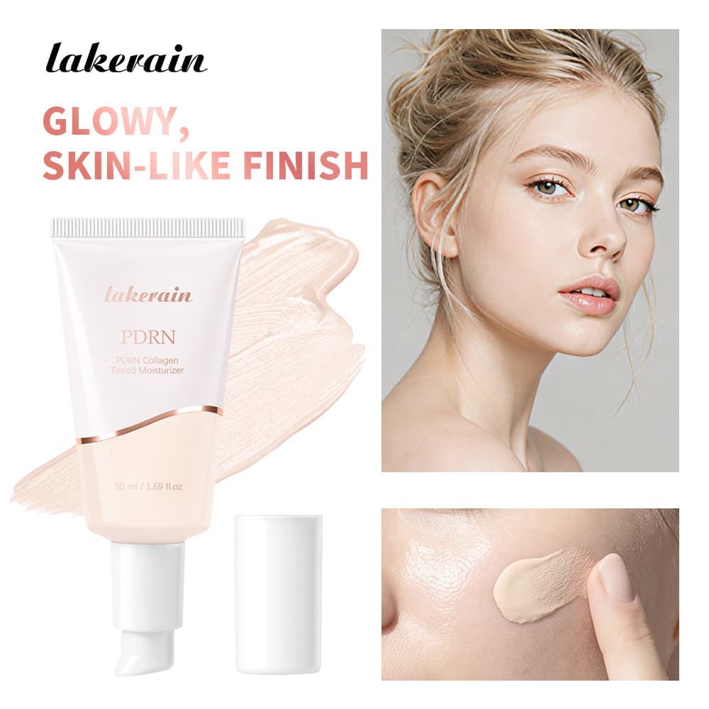 Cross-border lakerain PDRN collagen tinted moisturizing cream, long-lasting, non-oxidative, dull, soft focus, light and thin hair