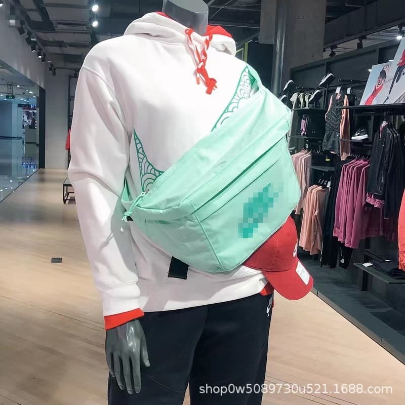 Cross-border Large Capacity Trendy Brand Canvas Crossbody Bag Men's and Women's Sports Bag Internet Popular Shoulder Bag Chest Bag Fitness Running Outdoor