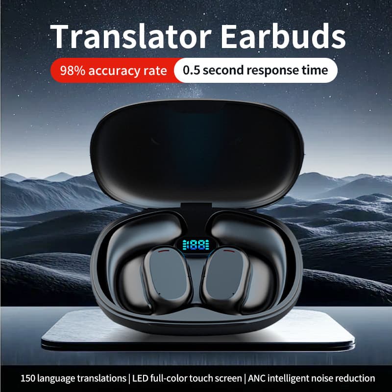 Cross-Border New Model B66 Smart Bluetooth Earbuds Translator with Simultaneous Interpretation, Bluetooth Calls, and Music Playback