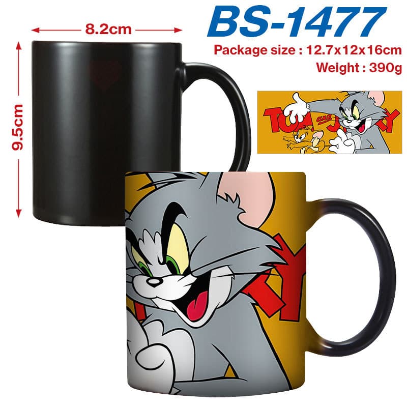 Assorted Anime Heat-Sensitive Color-Changing Mugs, Ceramic Cup for Home and Students, Multi-Pattern Magic Mug Coffee Cup