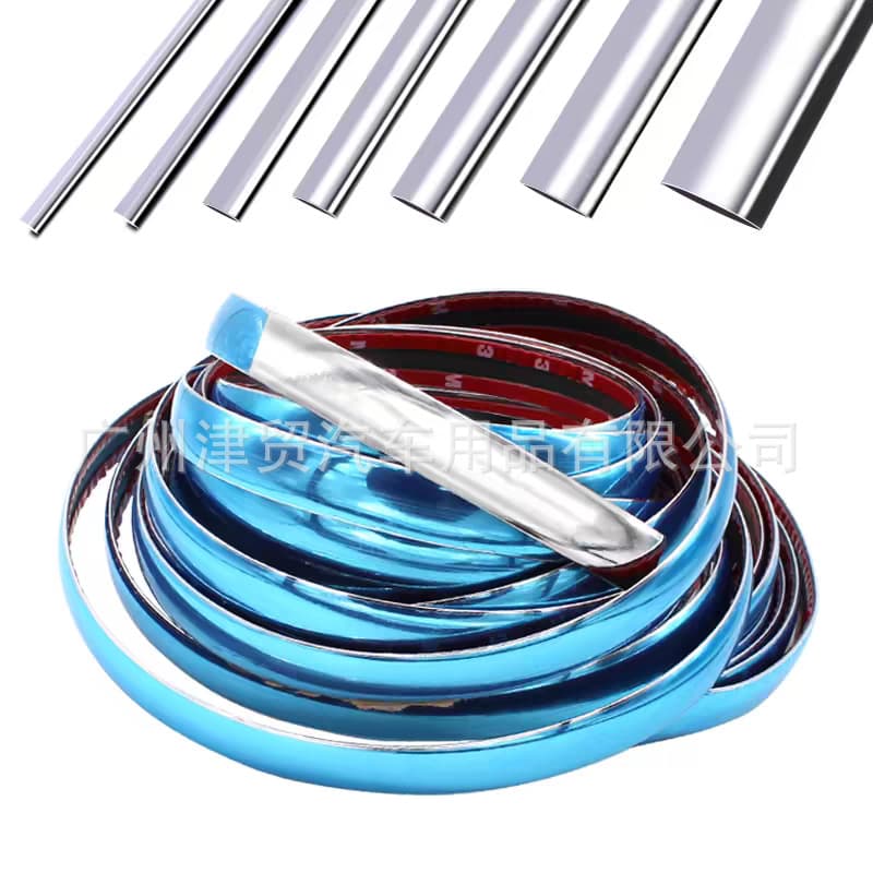 Car Window Trim Decorative Strip, Body Anti-Collision Strip, Bumper Anti-Scratch Chrome Door Edge Trim, Universal Fit