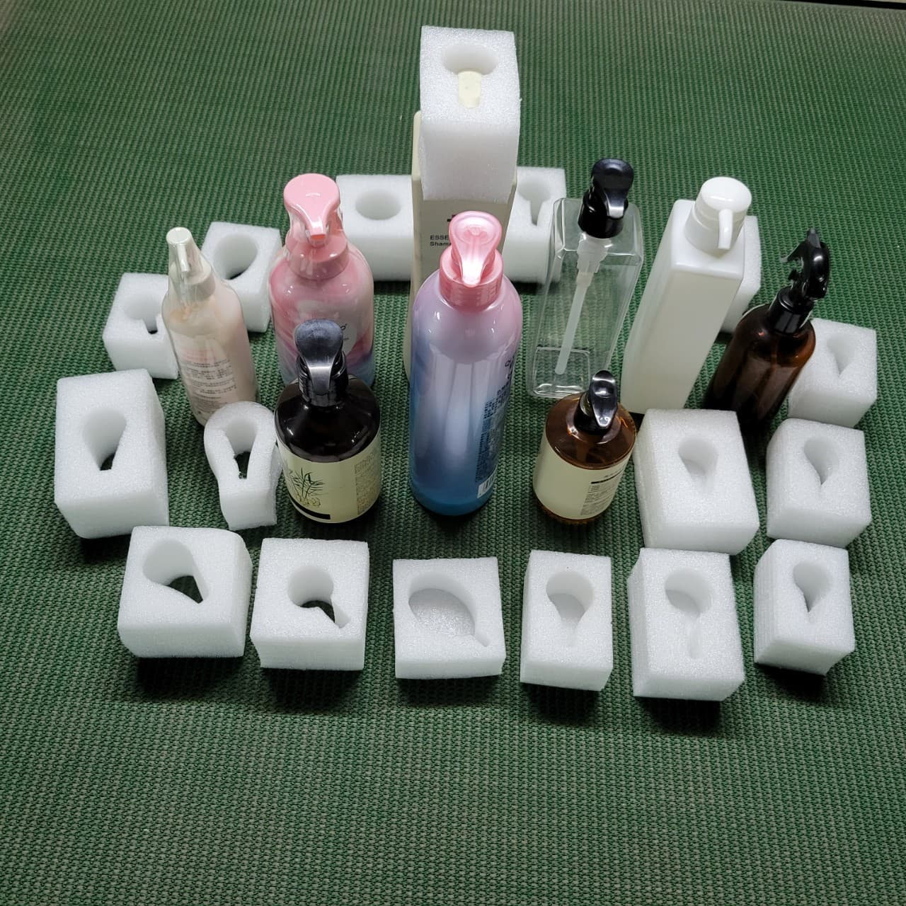 Pearl cotton protective sleeves, specialized for shampoo, shower gel, hand soap bottle necks, pressure-reducing anti-drop cotton pump head press protector