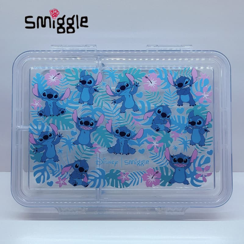 Australian smiggle Stitch kt cartoon Tritan transparent lunch box portable lunch box children's lunch box