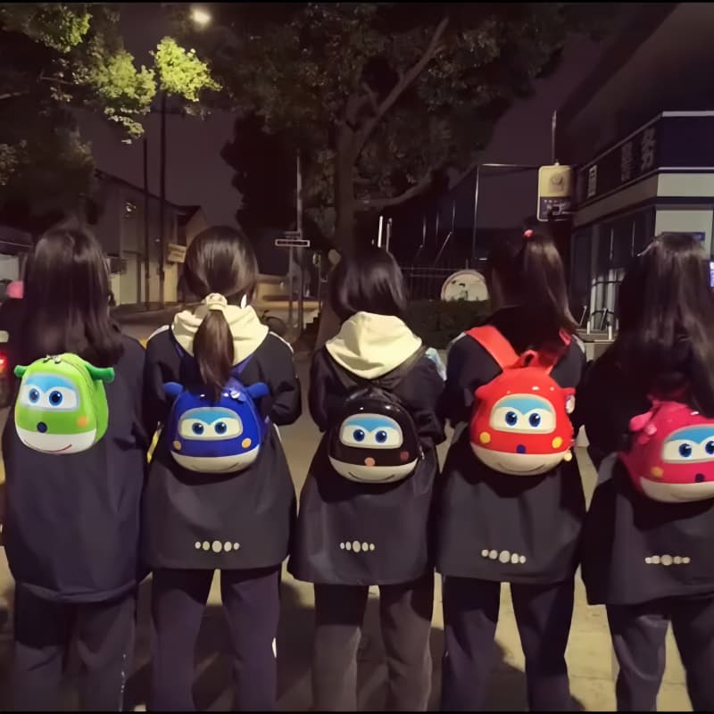 Super Wings Backpack 3D Jett Shoulder Bag Creative Student Travel Bag Cartoon Kids Backpack Graduation Gift