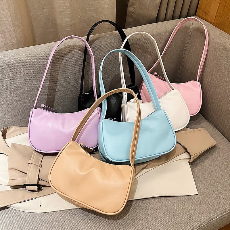 New French cute baguette bag trendy fashion shoulder underarm bag, Instagram influencer handheld phone purse.