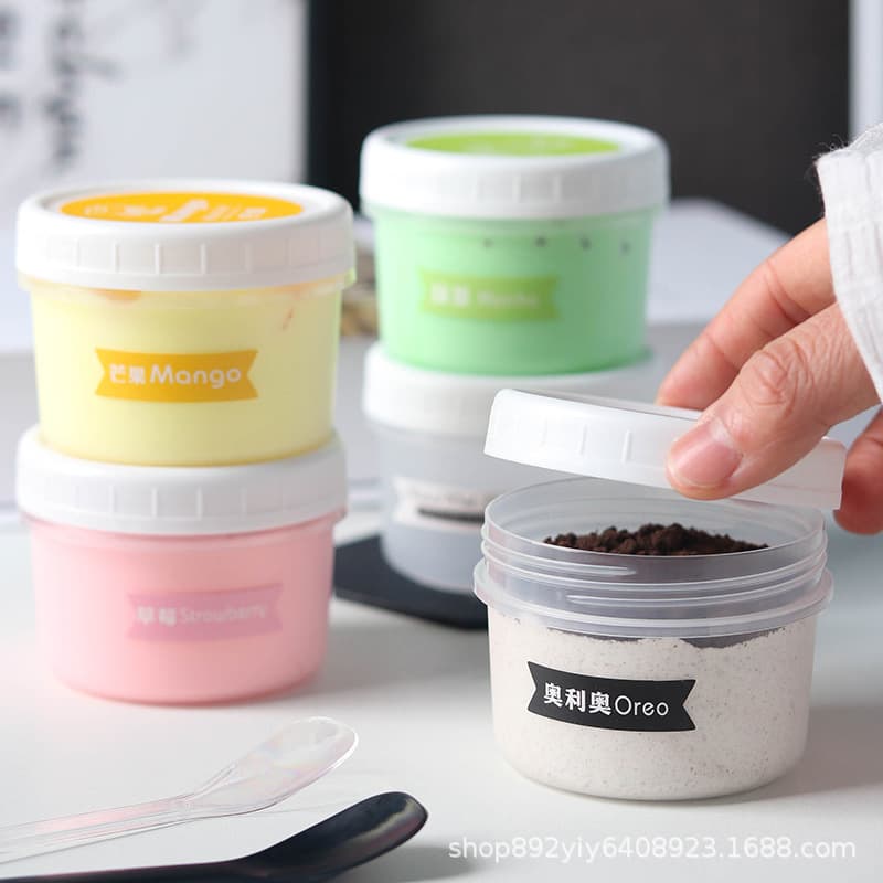 Reusable 120/160ml ice cream cups, yogurt, ice cream, oven and freezer-resistant mousse dessert, pudding cups with lids.