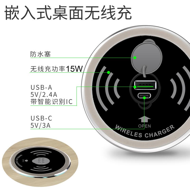 Digital Computer/mobile Phone Charger - Dual Usb Ports High Speed Charging Pd Type-c Port Supports Fast Charge Protocols