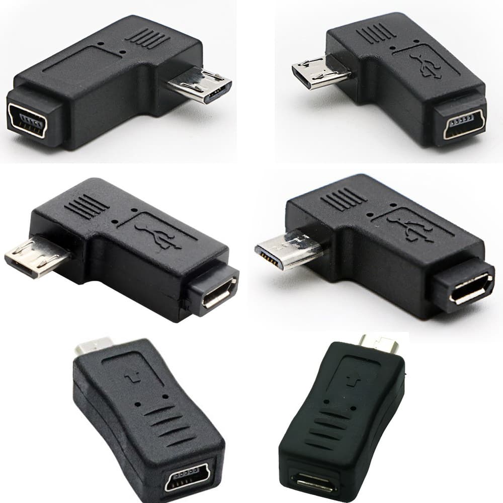 Type-C adapter 90 degree left and right bend USB MINI male to female charging MICRO Android extension adapter