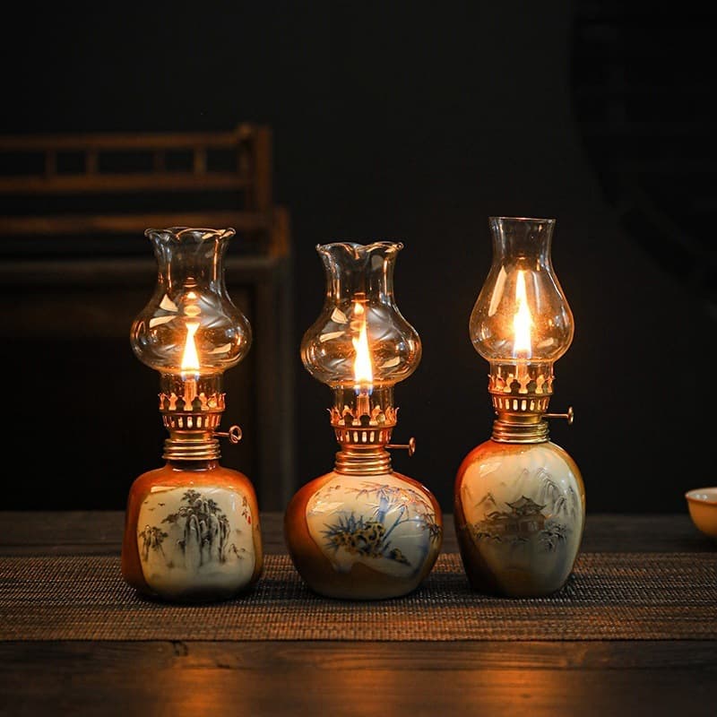 Cross-border Ever-bright Tea Room Ornament Creative Bar Buddhist Offering Butter Lamp Outdoor Camping Atmosphere Light Decor Wholesale