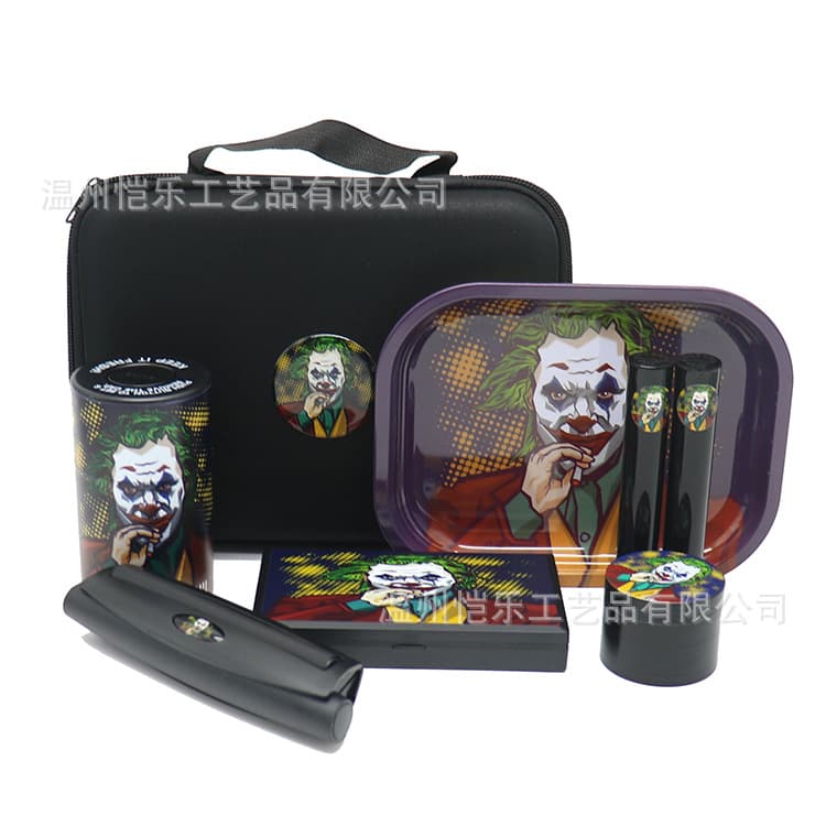 New Eight-Piece Herb Grinder Smoking Set with Rolling Tray, Digital Scale, and Accessories