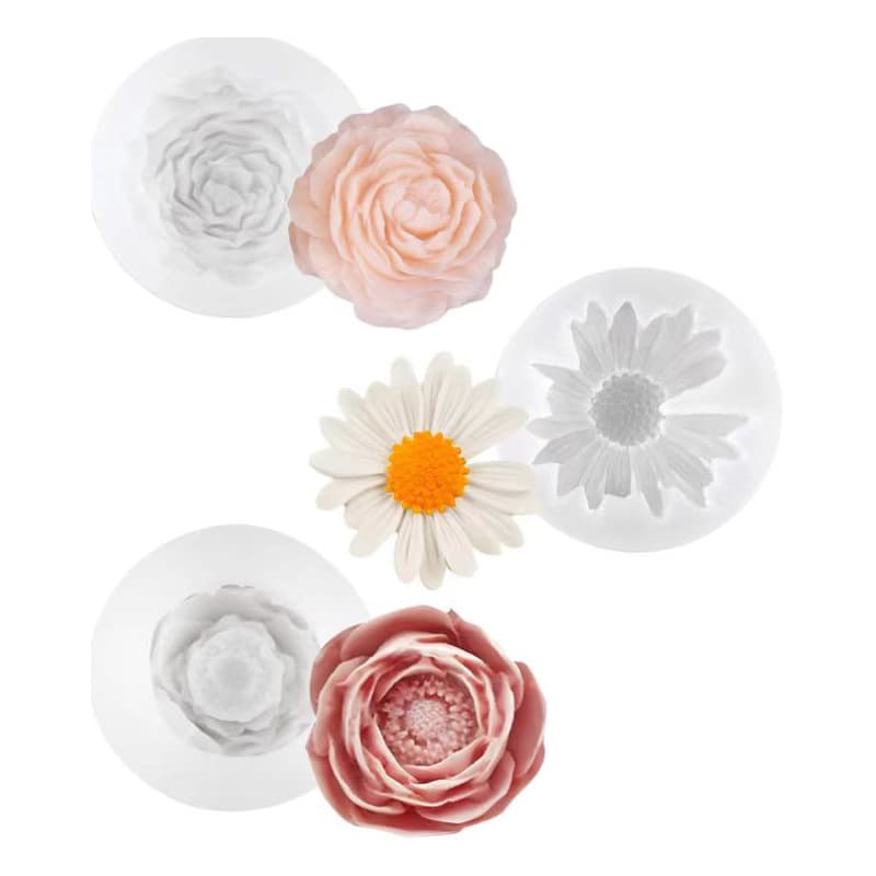 Daisy Chamomile Flower Silicone Mold Car Aromatherapy Glue Handmade Soap Candle Mold DIY Decorative Mold