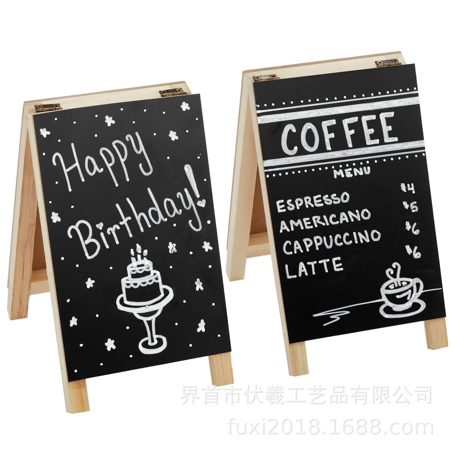 Cross-border Double-sided Blackboard Folding Mobile Advertising Board Stand-up Folding Small Blackboard Home Window Display Restaurant Ornament