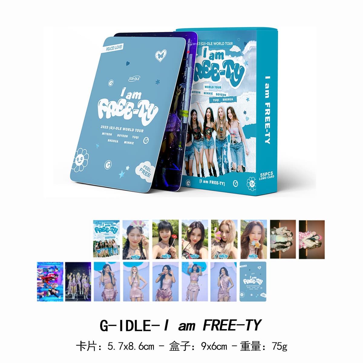 G-Idle Card Kpop Photo Card Korean Girl Group Photo Card I Am Free-Ty Album Lomo Card 55