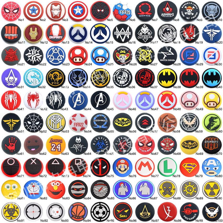 Suitable for BOX/PS4/PS5 controllers 3D joystick caps, game joystick key protection caps, PS5 silicone caps