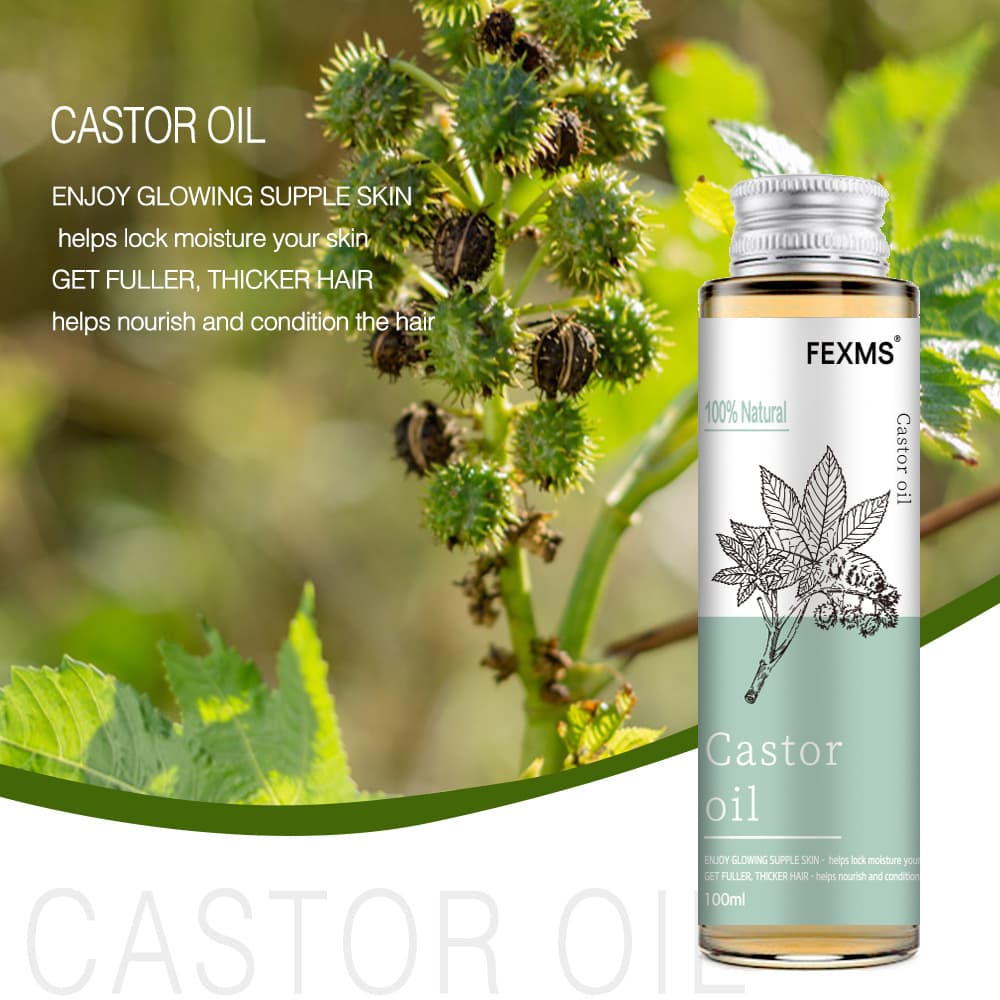 Cross-border trade castor oil for hair care and eyebrow care, available in bare bottles