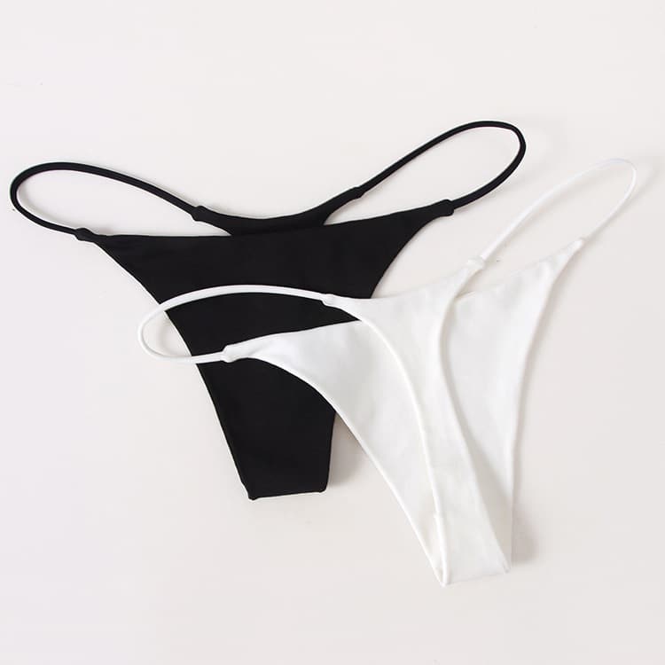 New Version Double-Layer Thin Strap Sexy Thong Low-Rise Double-Layer Bikini Women's T-Shaped Lingerie Panties 1012