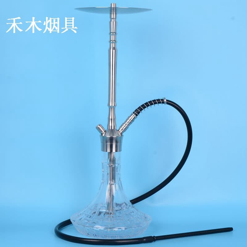 Stainless steel hookah Arabic hookah set large stainless steel hookah glass bottle hookah