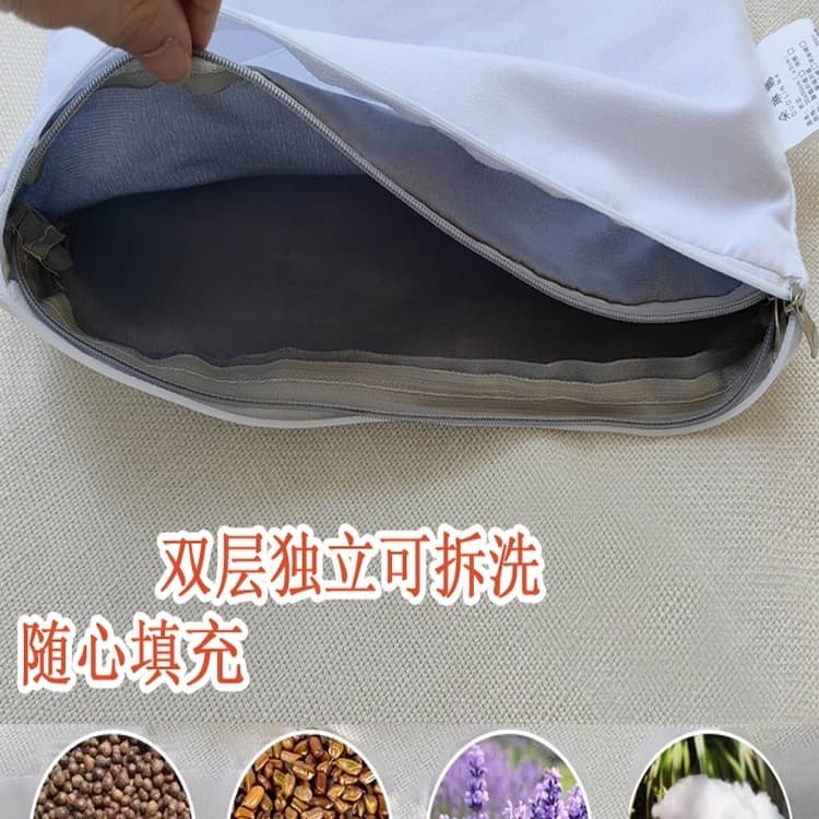 Double-Layer Pillow Core Inner Cover, Dense Double Zipper, Pillow Core Skin for Single or Double Bed, Extended Inner Pillowcase